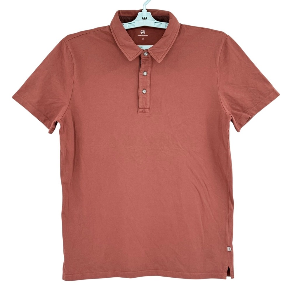 AG Adriano Goldschmied Mens Red Short Sleeve Collared Polo Shirt Size Medium